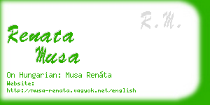 renata musa business card