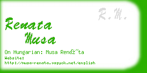 renata musa business card